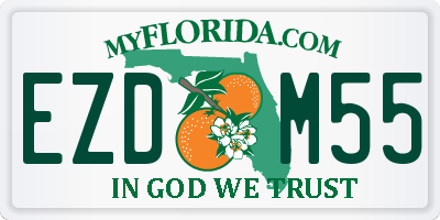 FL license plate EZDM55