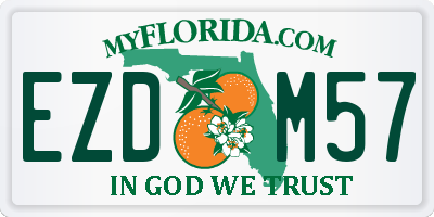 FL license plate EZDM57