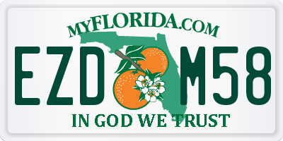 FL license plate EZDM58