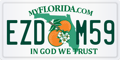 FL license plate EZDM59
