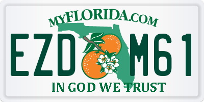 FL license plate EZDM61