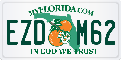 FL license plate EZDM62