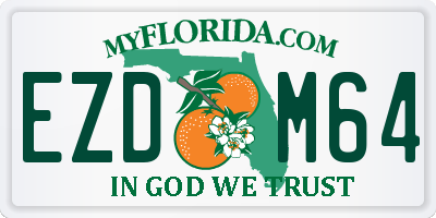 FL license plate EZDM64
