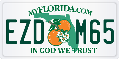 FL license plate EZDM65