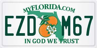 FL license plate EZDM67
