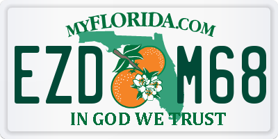 FL license plate EZDM68