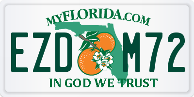FL license plate EZDM72
