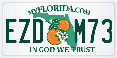 FL license plate EZDM73