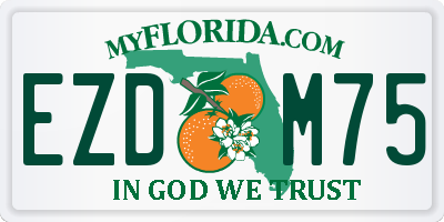 FL license plate EZDM75