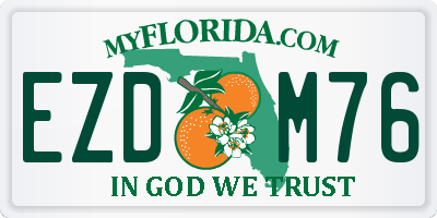 FL license plate EZDM76