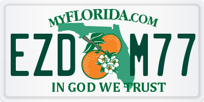 FL license plate EZDM77