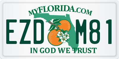 FL license plate EZDM81