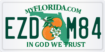 FL license plate EZDM84