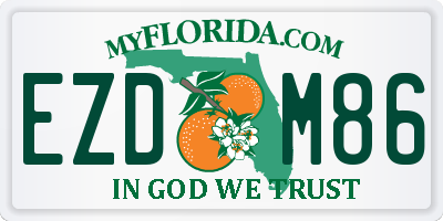 FL license plate EZDM86