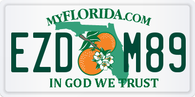 FL license plate EZDM89