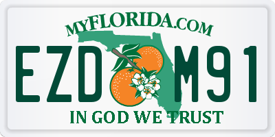 FL license plate EZDM91