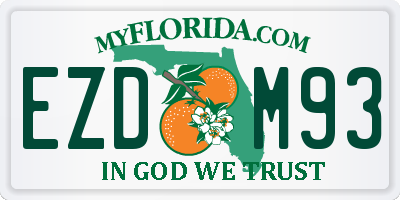 FL license plate EZDM93