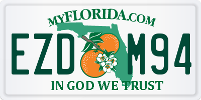 FL license plate EZDM94