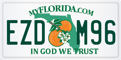 FL license plate EZDM96