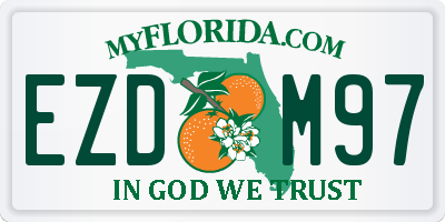 FL license plate EZDM97