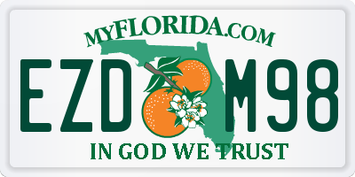FL license plate EZDM98