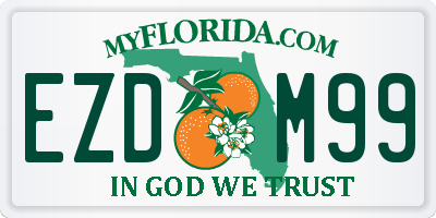 FL license plate EZDM99