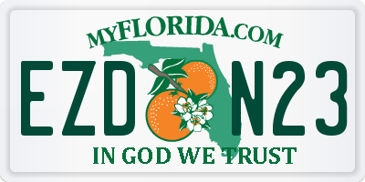 FL license plate EZDN23