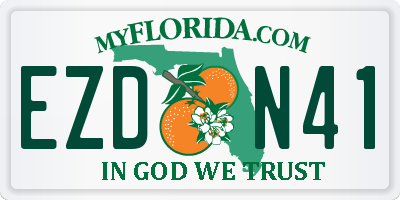 FL license plate EZDN41