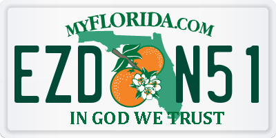 FL license plate EZDN51
