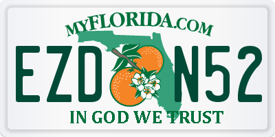 FL license plate EZDN52