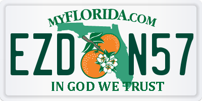 FL license plate EZDN57