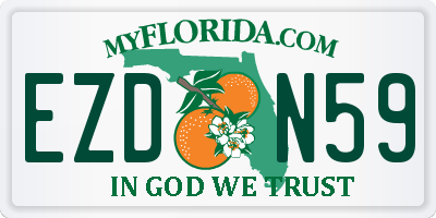 FL license plate EZDN59