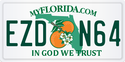 FL license plate EZDN64