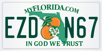 FL license plate EZDN67
