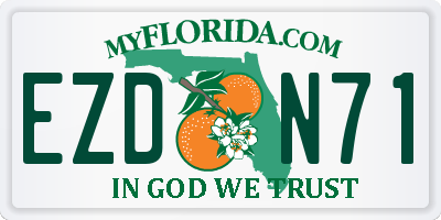 FL license plate EZDN71