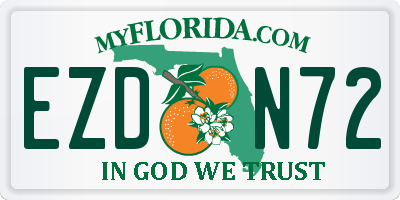 FL license plate EZDN72