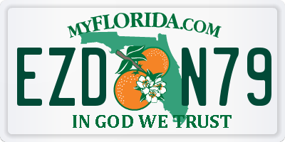 FL license plate EZDN79