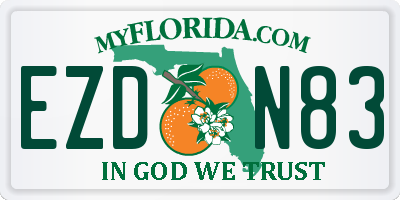 FL license plate EZDN83