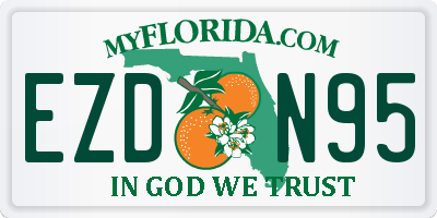 FL license plate EZDN95