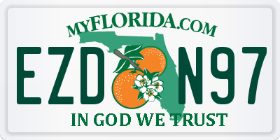 FL license plate EZDN97