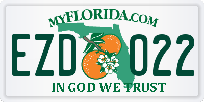 FL license plate EZDO22