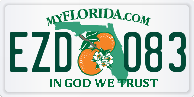 FL license plate EZDO83