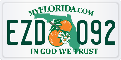 FL license plate EZDO92