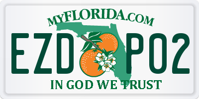 FL license plate EZDP02