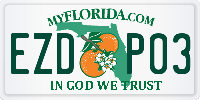 FL license plate EZDP03
