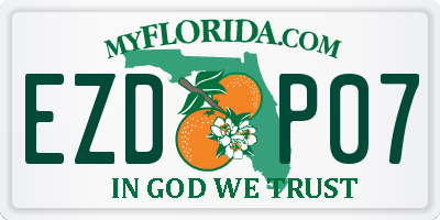 FL license plate EZDP07