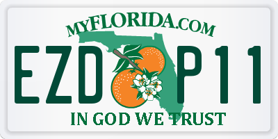 FL license plate EZDP11