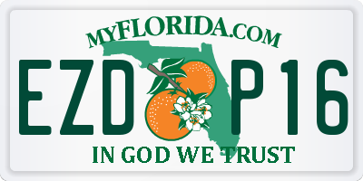 FL license plate EZDP16