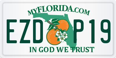 FL license plate EZDP19