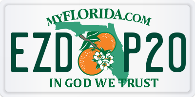 FL license plate EZDP20